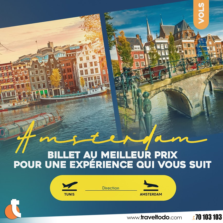 vol tunis amsterdam